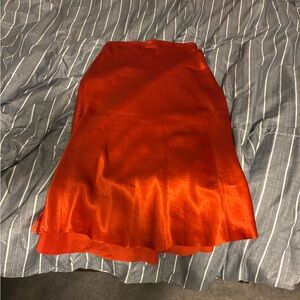 NWT Vince silk brick skirt